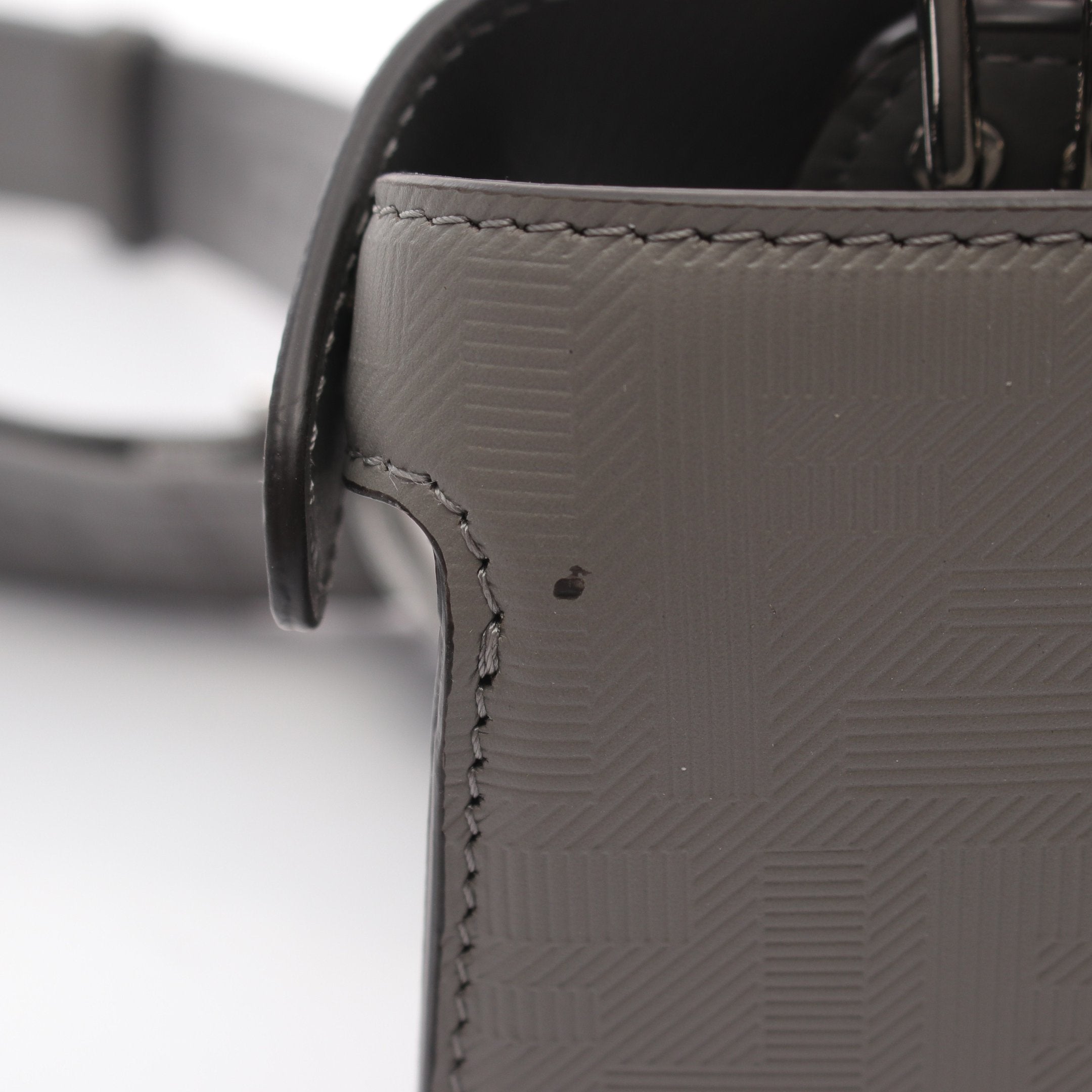 FENDI Peekaboo ISeeU Isee u X-Cross Zucca Handbag PVC Gray 2WAY