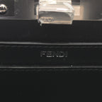 FENDI Peekaboo Cut Mini Chain shoulder bag Leather Black