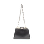 FENDI Peekaboo Cut Mini Chain shoulder bag Leather Black