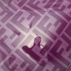 FENDI Peekaboo Regular Selleria Handbag Vinyl Leather Purple Skeleton 2WAY