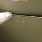 FENDI Peekaboo Cut Medium Chain shoulder bag Leather Light green
