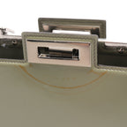 FENDI Peekaboo Cut Medium Chain shoulder bag Leather Light green