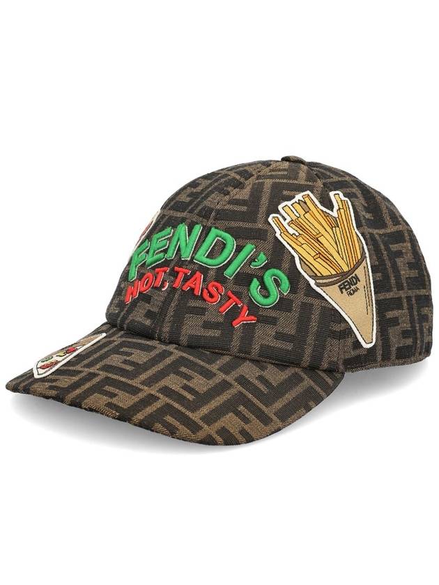 Fendi Men's FF Jacquard Ball Cap Brown