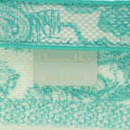 Dior DIORIVIERA Pannier Chapeau Bag Toile De Jouy Embroidery Handbag Tote bag Canvas Emerald green White 2WAY