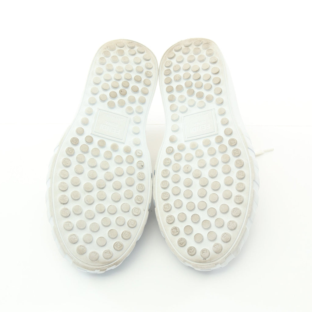 FENDI Zucca Force Low-top Sneakers Canvas Leather Brown White