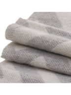 Fendi FF Motif Fringe Cashmere Scarf Light Grey