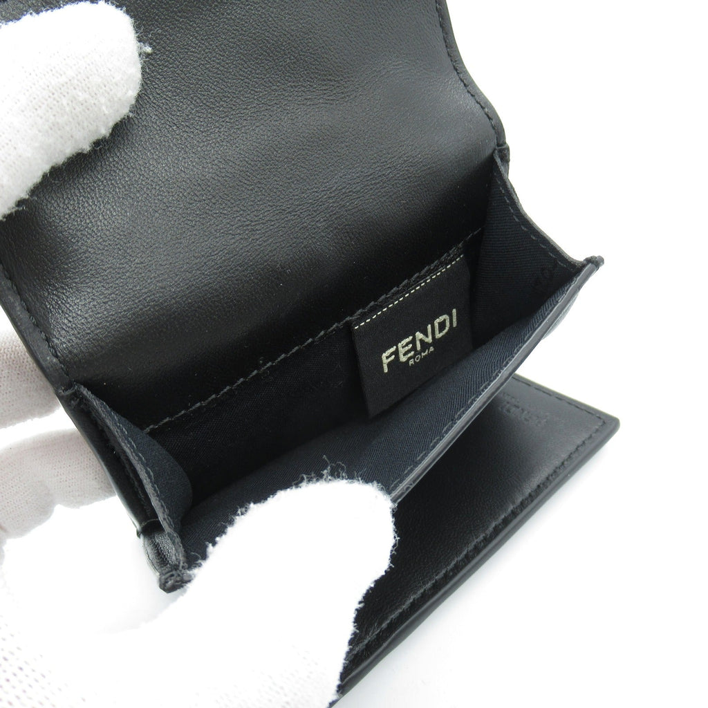 FENDI Tri-fold wallet Trifold wallet Leather Black