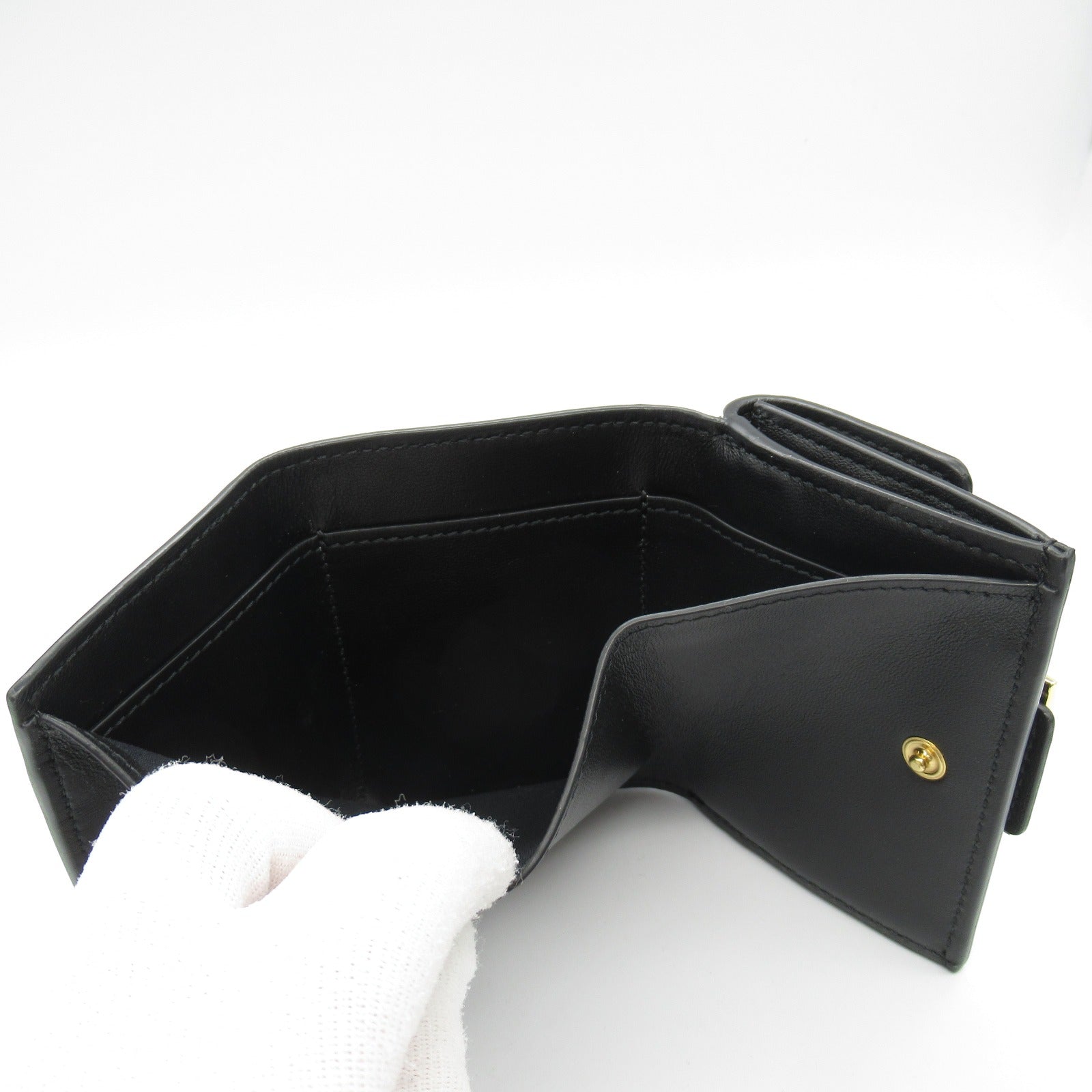 FENDI Tri-fold wallet Trifold wallet Leather Black