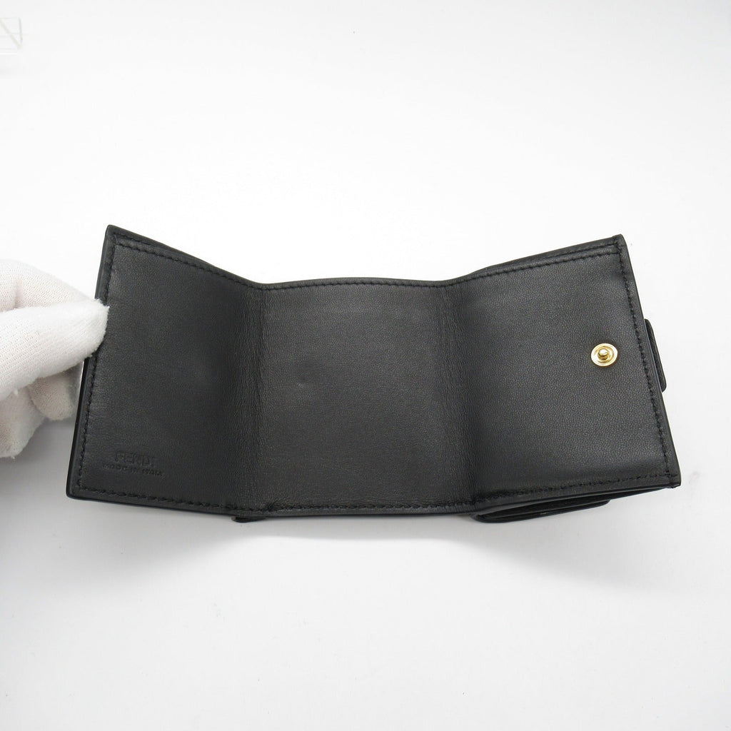 FENDI Tri-fold wallet Trifold wallet Leather Black