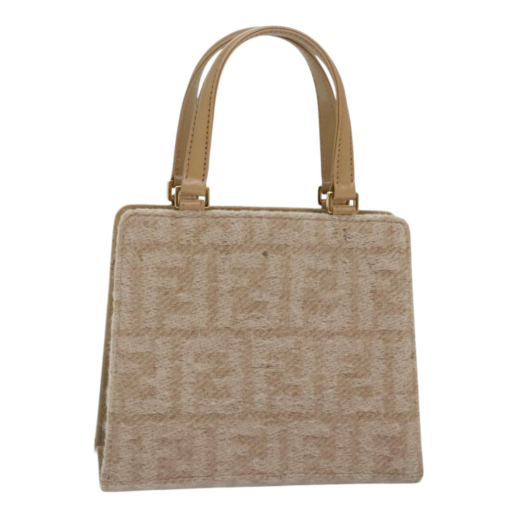 FENDI Zucca Canvas Hand Bag Beige Gold93833A