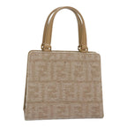 FENDI Zucca Canvas Hand Bag Beige Gold93833A