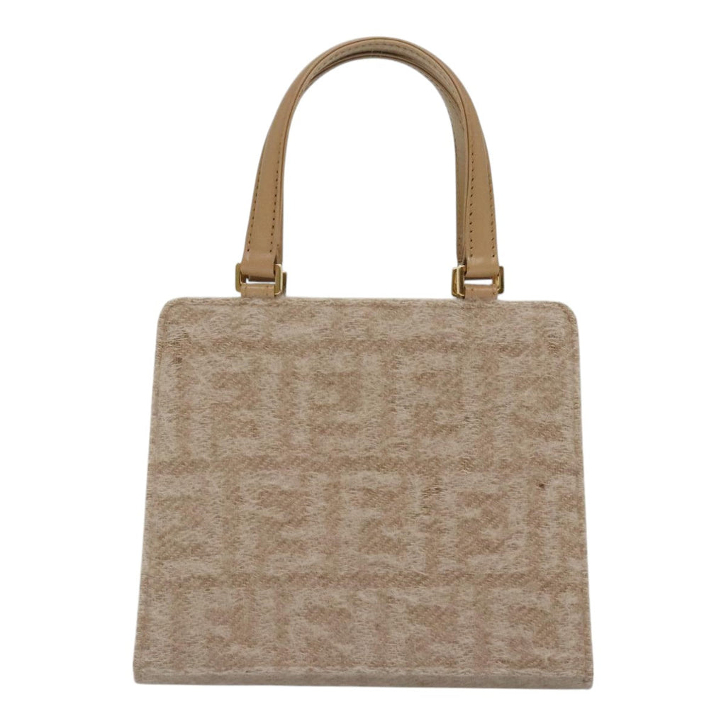 FENDI Zucca Canvas Hand Bag Beige Gold93833A