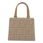 FENDI Zucca Canvas Hand Bag Beige Gold93833A