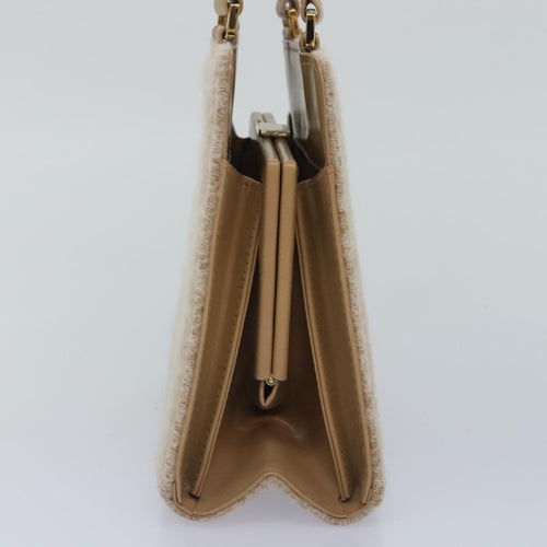 FENDI Zucca Canvas Hand Bag Beige Gold93833A