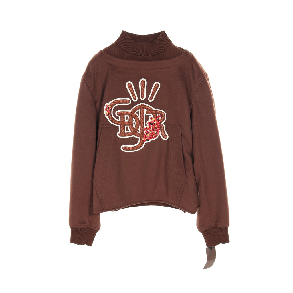 Dior DIOR * TRAVIS SCOTT CACTUS JACK Anorak Sweatshirt Sweatshirt Mock neck Cashmere Brown