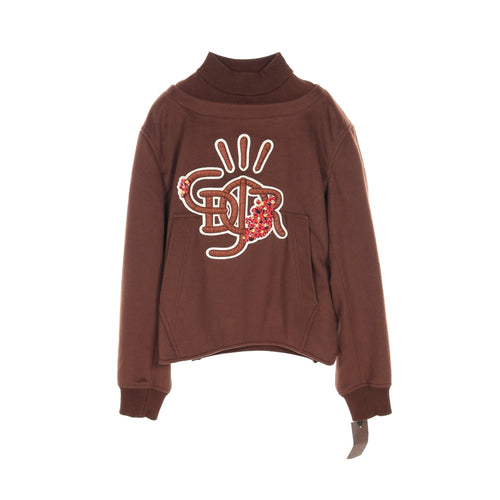 Dior DIOR * TRAVIS SCOTT CACTUS JACK Anorak Sweatshirt Sweatshirt Mock neck Cashmere Brown