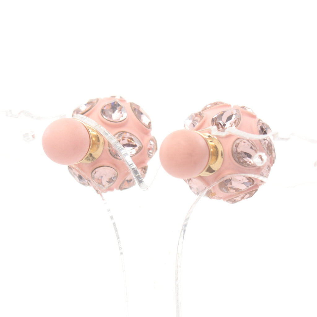 Dior Tribal Earrings GP Rhinestone Pink