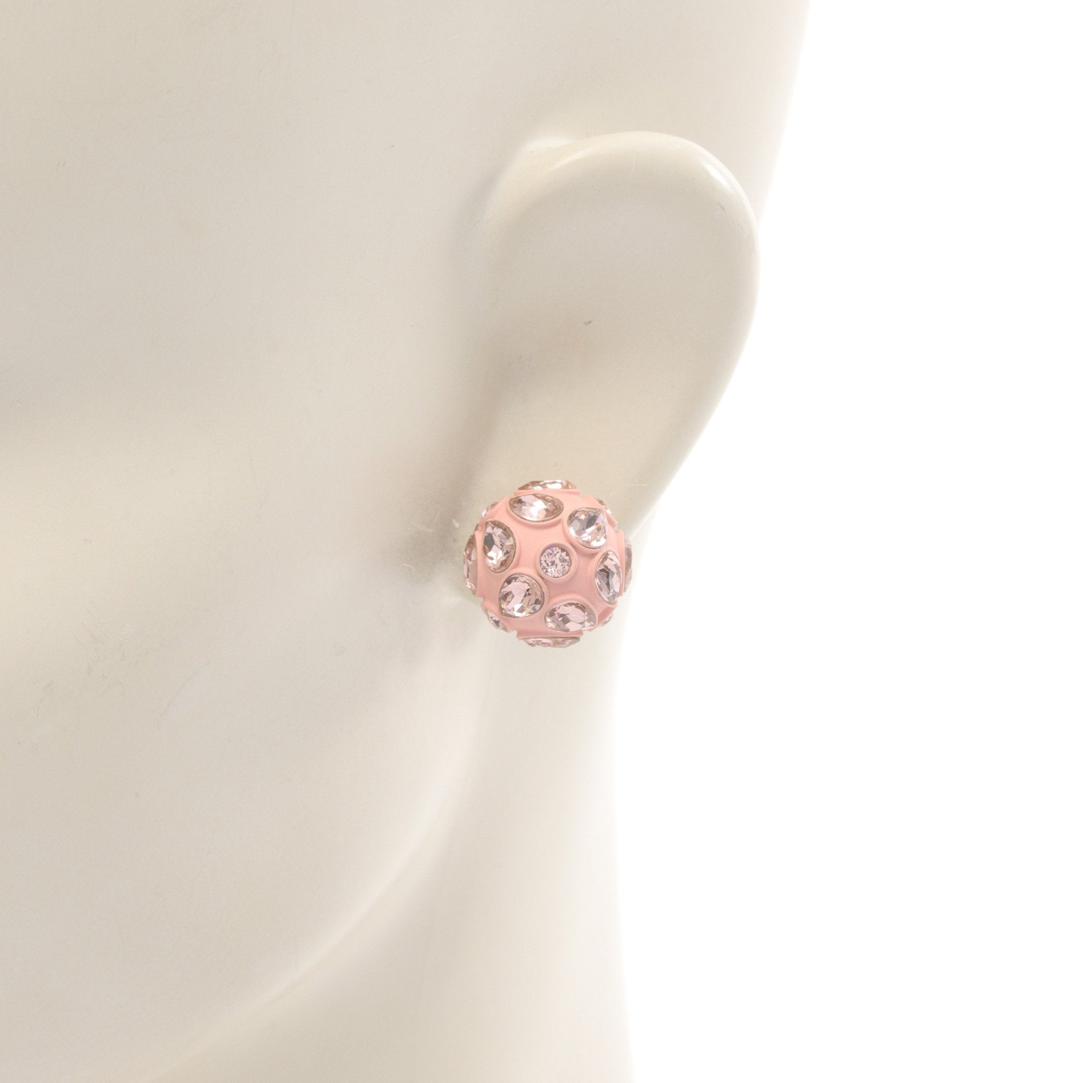 Dior Tribal Earrings GP Rhinestone Pink