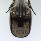 FENDI Zucchino Canvas Hand Bag Brown Gold93886