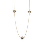 Dior Rose Thevan 9P Necklace Necklace K18PG (pink gold) Diamond Onyx Clear Black