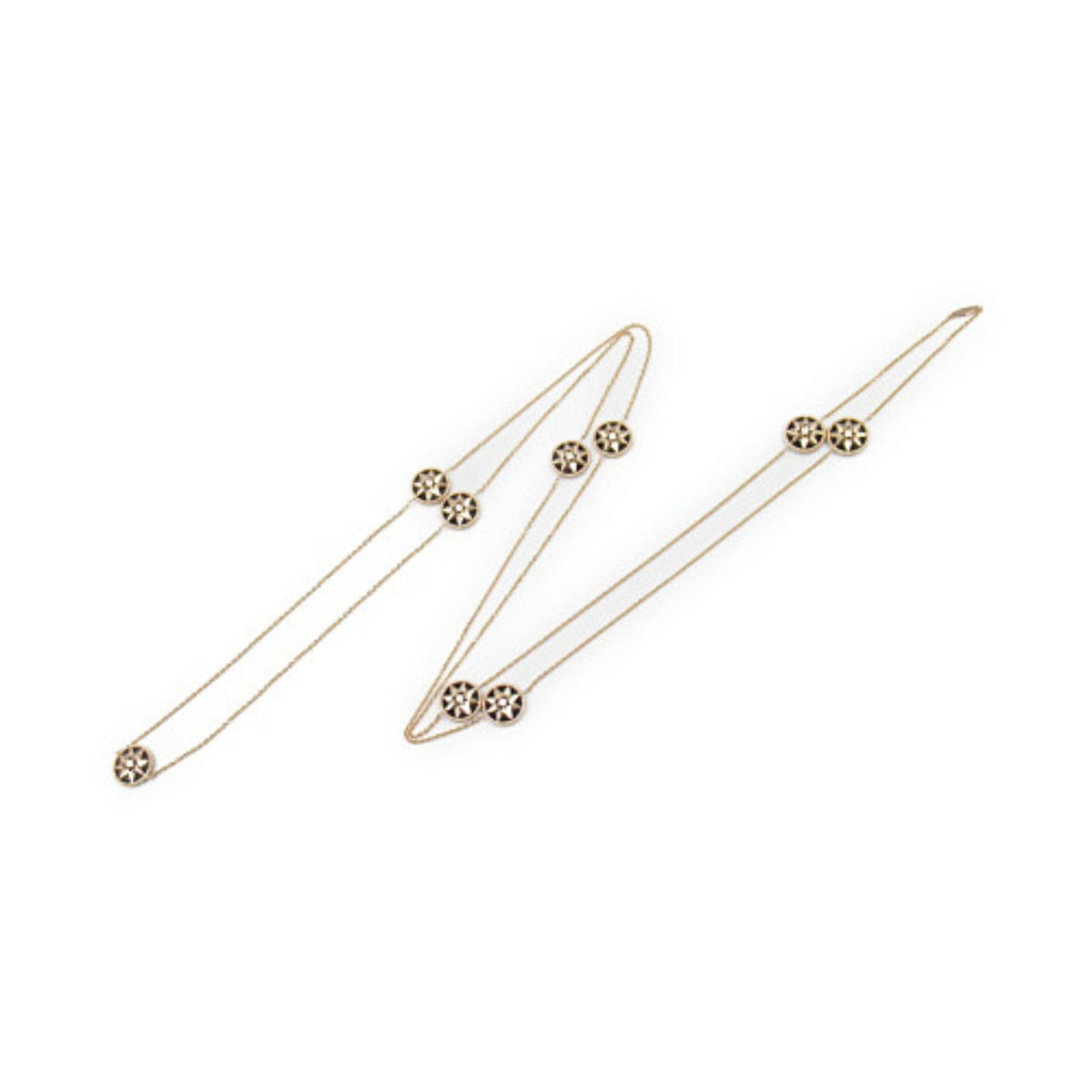 Dior Rose Thevan 9P Necklace Necklace K18PG (pink gold) Diamond Onyx Clear Black