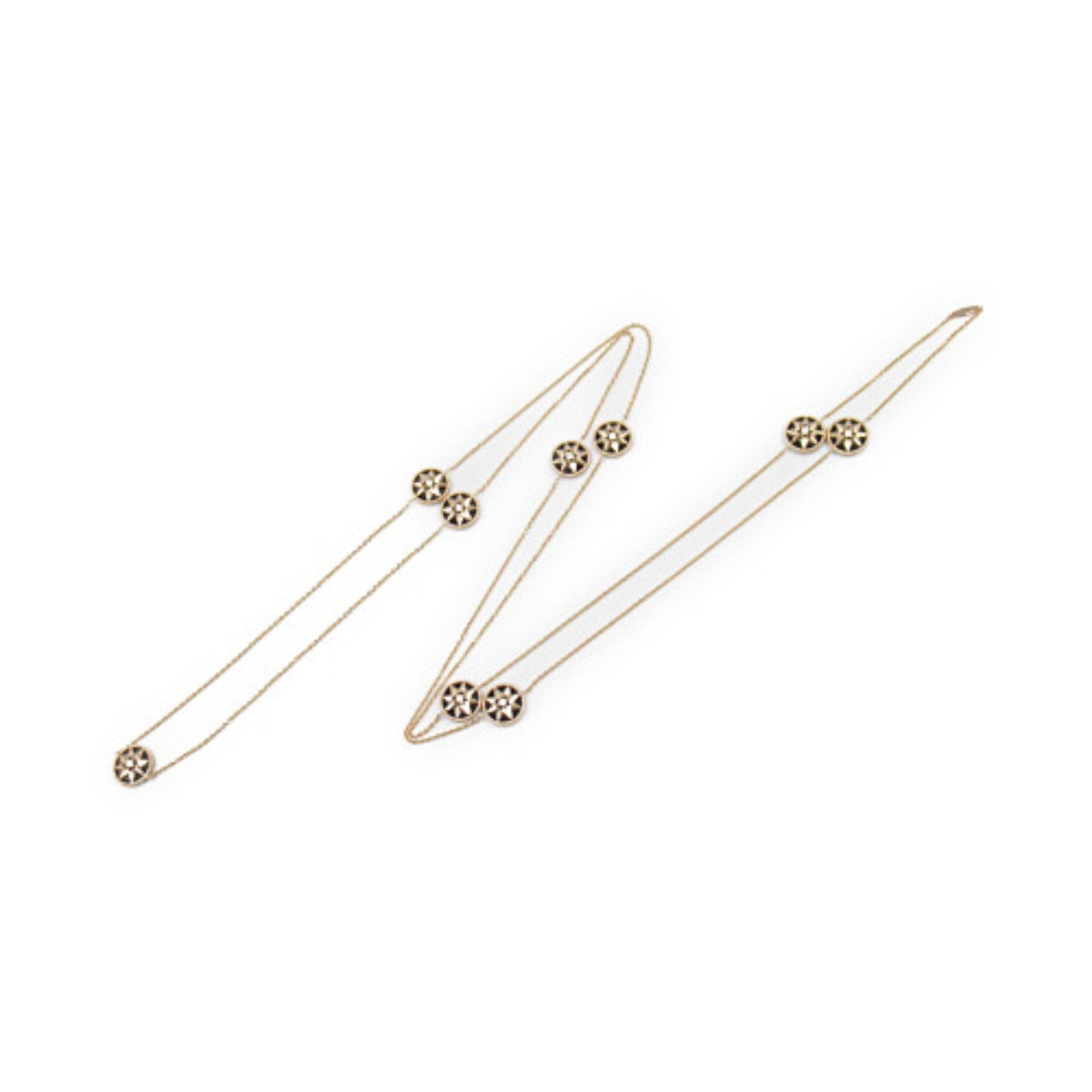 Dior Rose Thevan 9P Necklace Necklace K18PG (pink gold) Diamond Onyx Clear Black