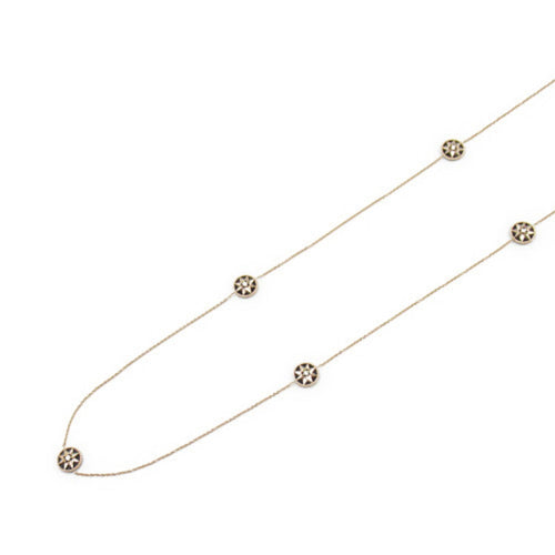 Dior Rose Thevan 9P Necklace Necklace K18PG (pink gold) Diamond Onyx Clear Black