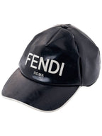 Fendi Logo Printed Baseball Ball Cap Black