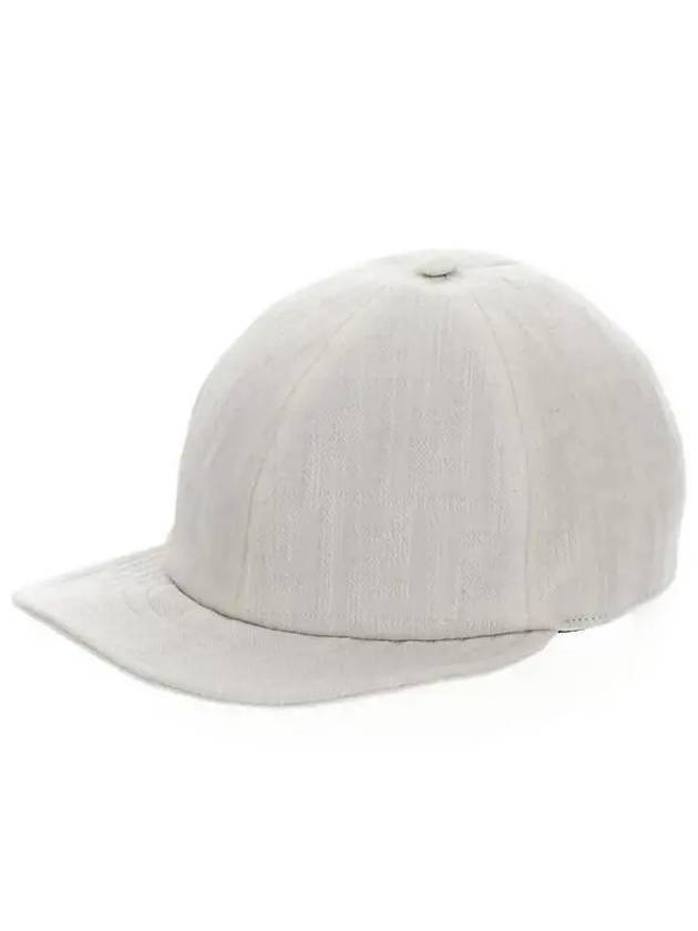 Fendi Semi Motif Denim Ball Cap White