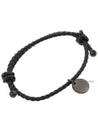 Bottega Veneta Intrecciato Leather Bracelet Black