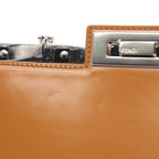 FENDI Peekaboo Cut Medium Chain shoulder bag Leather Light brown