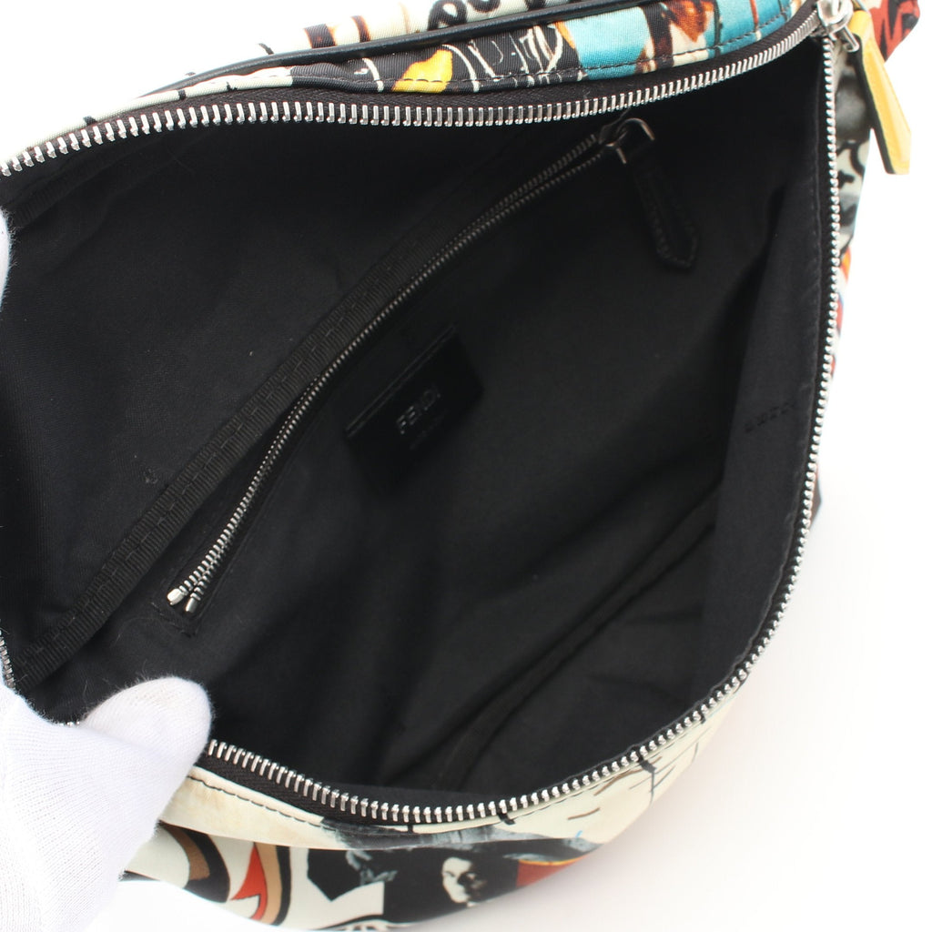 FENDI FENDI * Karl Lagerfeld Body bag Waist bag Canvas Off white Multicolor