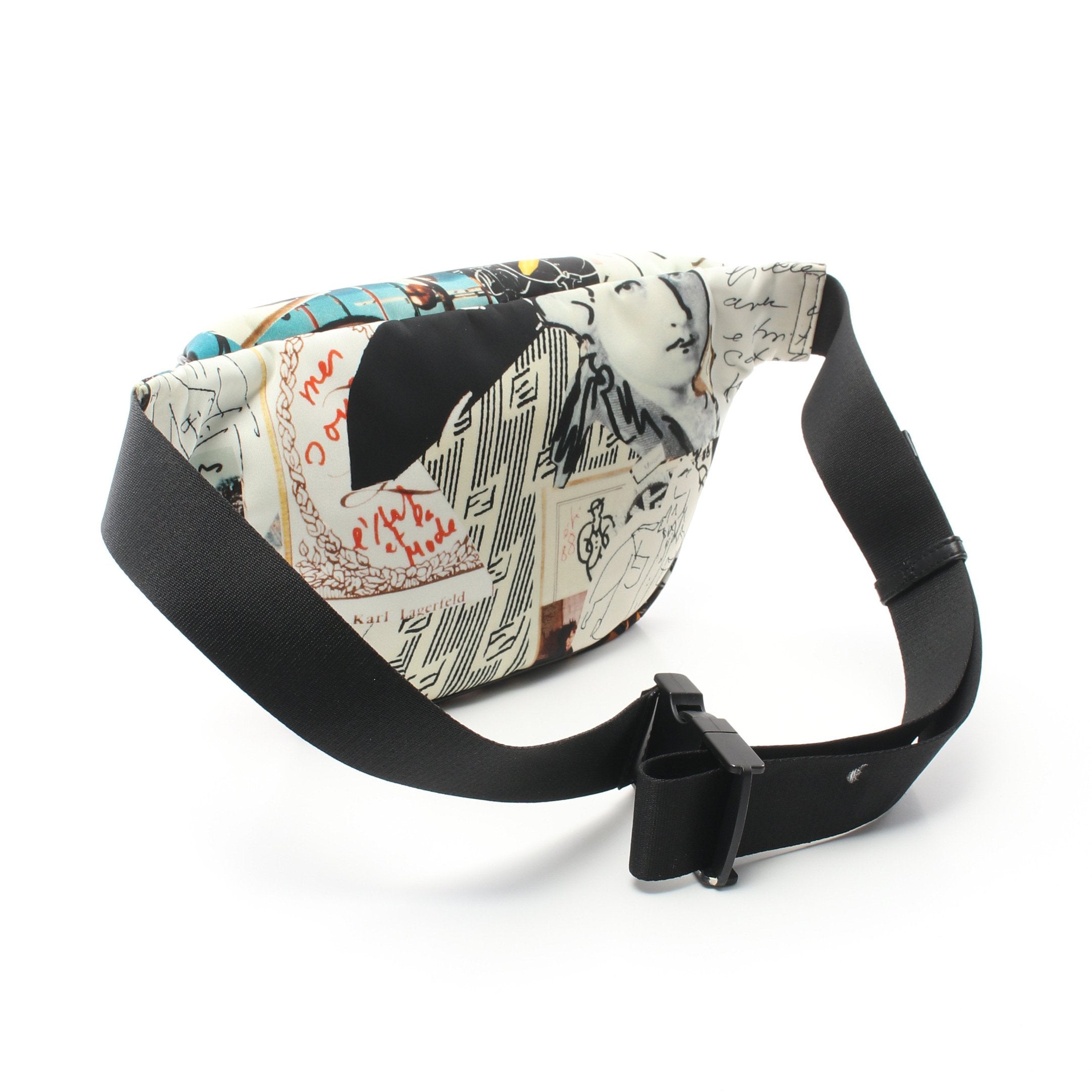 FENDI FENDI * Karl Lagerfeld Body bag Waist bag Canvas Off white Multicolor