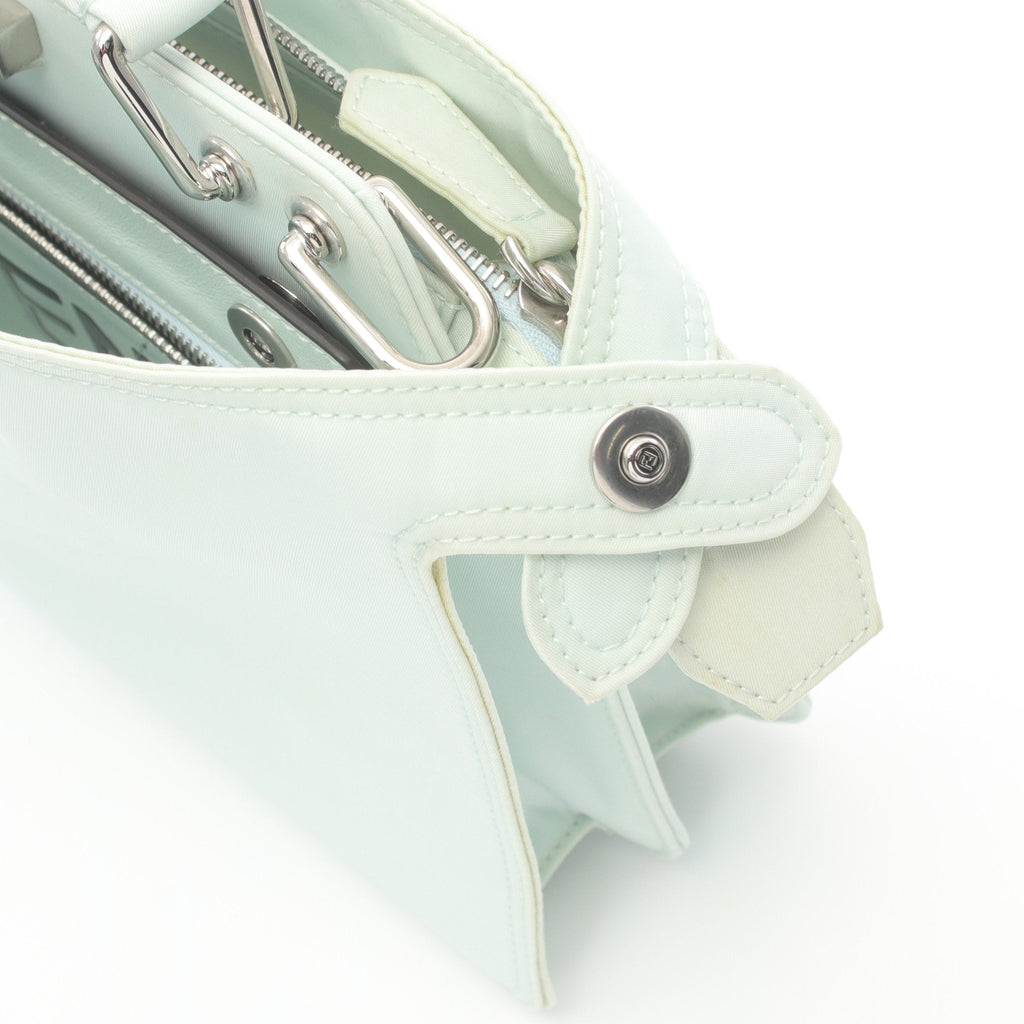 FENDI Peekaboo Isee u Small Handbag Nylon Light green 2WAY