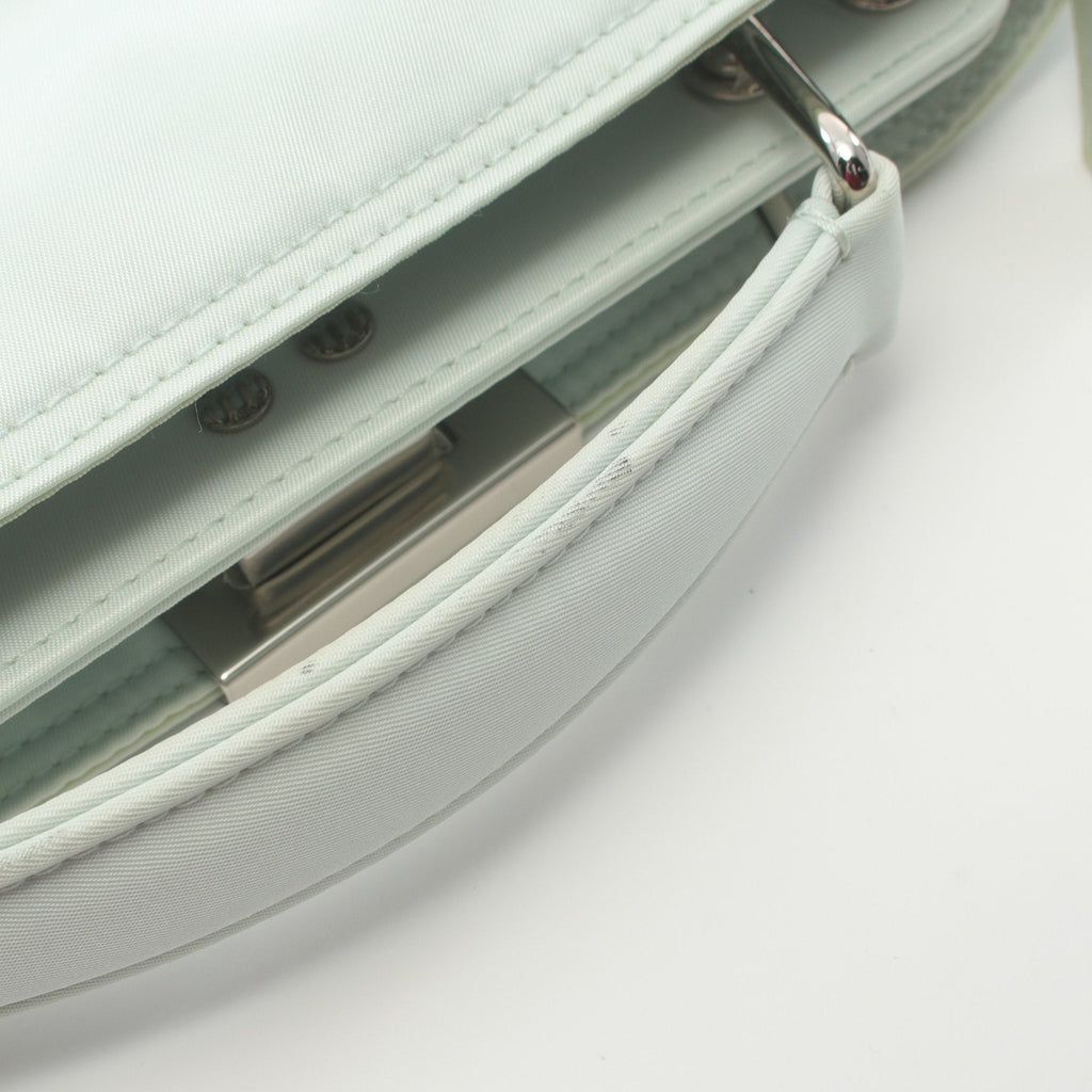 FENDI Peekaboo Isee u Small Handbag Nylon Light green 2WAY