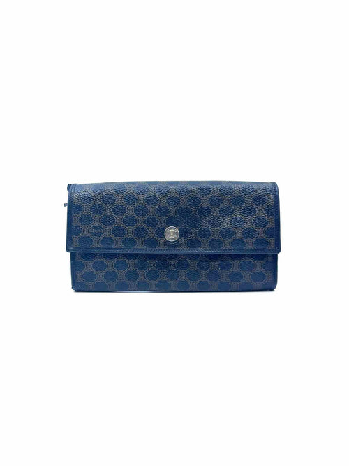 CELINE Continental Black, Camel Leather Monogram Wallet