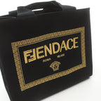 FENDI FENDI * VERSACEFENDACE Fenderche Handbag Tote bag Canvas Black 2WAY