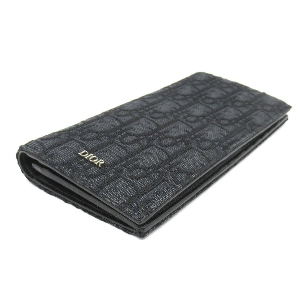Dior Trotter Zip Long Wallet Bi-fold Long Wallet Others Jacquard Black