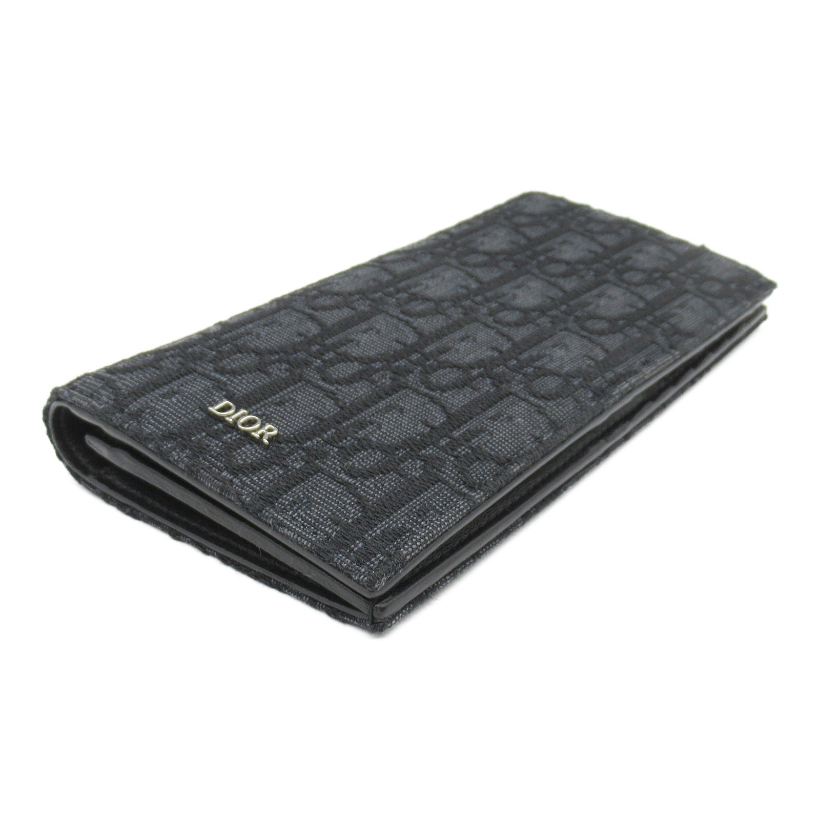 Dior Trotter Zip Long Wallet Bi-fold Long Wallet Others Jacquard Black