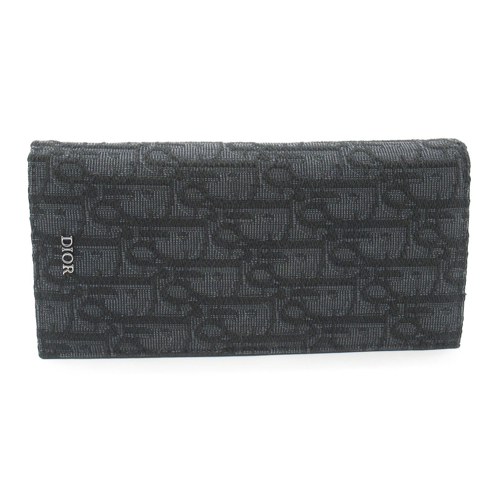 Dior Trotter Zip Long Wallet Bi-fold Long Wallet Others Jacquard Black