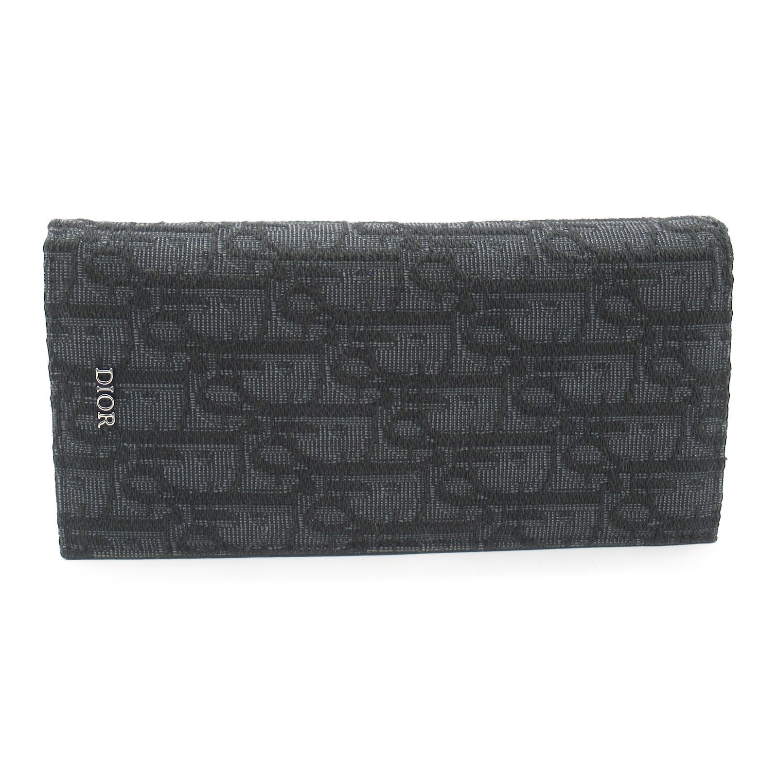 Dior Trotter Zip Long Wallet Bi-fold Long Wallet Others Jacquard Black