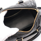 Dior Dior Groove 25 Macro Cannage Handbag Mini boston bag Leather Black 2WAY