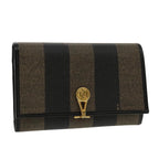 FENDI Pecan Canvas Wallet Black Brown Black Brown94161