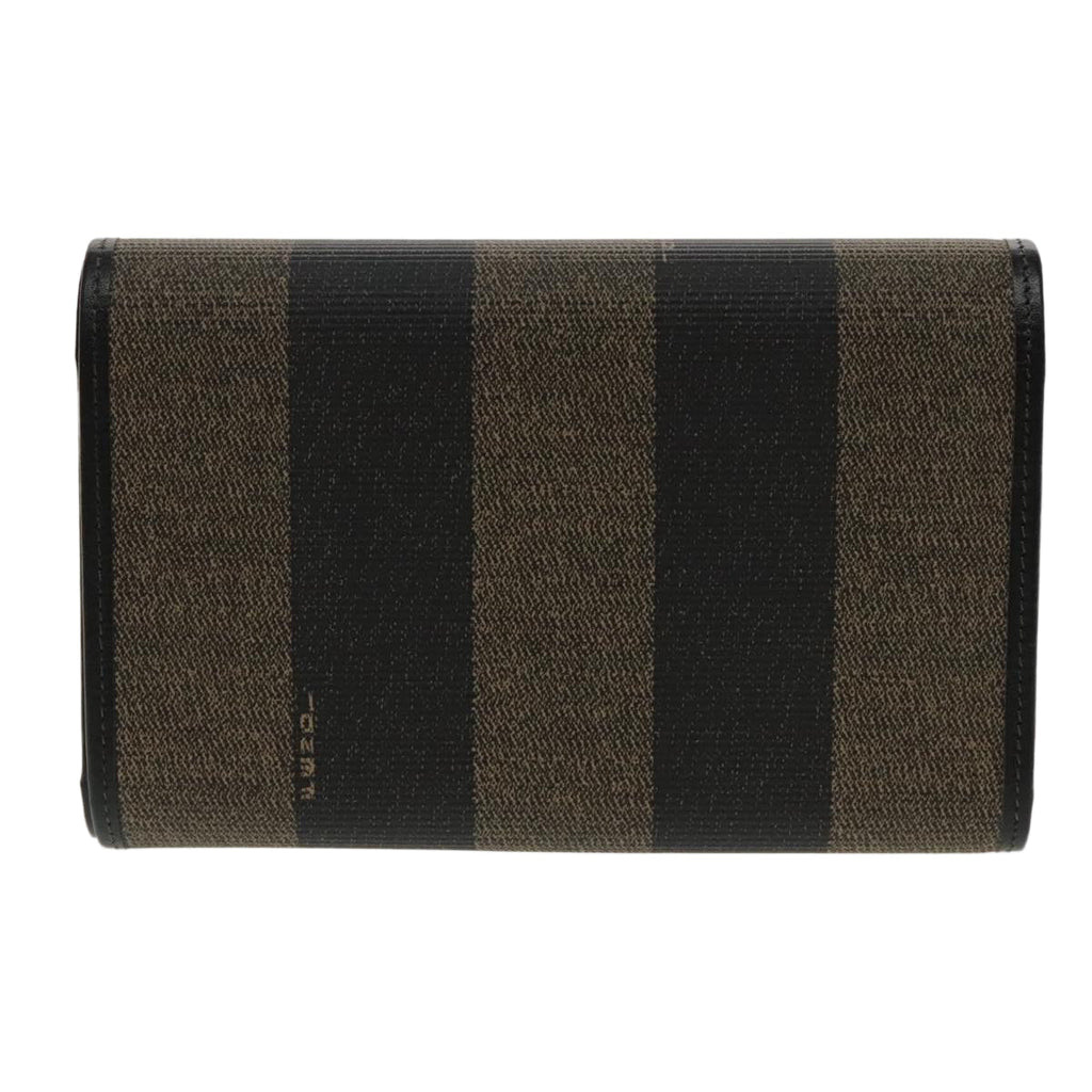 FENDI Pecan Canvas Wallet Black Brown Black Brown94161