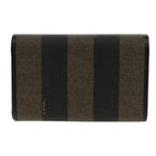 FENDI Pecan Canvas Wallet Black Brown Black Brown94161