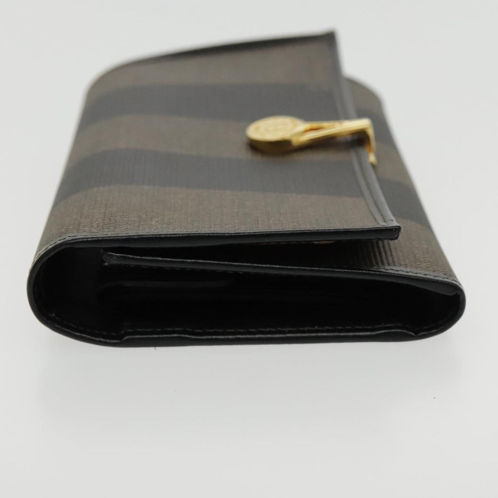 FENDI Pecan Canvas Wallet Black Brown Black Brown94161