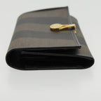 FENDI Pecan Canvas Wallet Black Brown Black Brown94161
