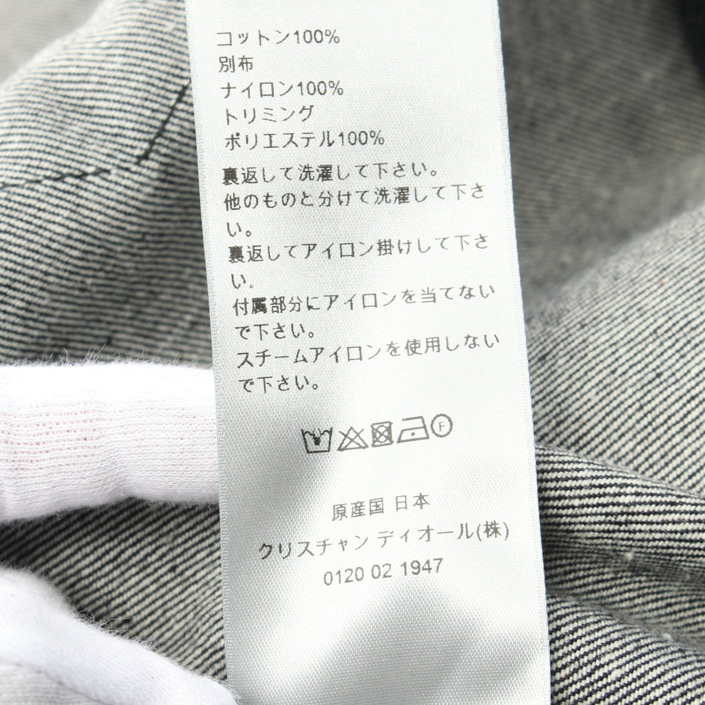 Dior DIOR * sacai Over Shirt Low Cotton Denim Denim Jacket Cotton Indigo blue