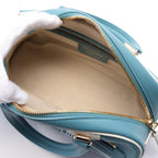 Dior Handbag Mini boston bag Logo Leather Blue green White 2WAY