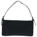 FENDI Zucchino Canvas Hand Bag Black Silver94186